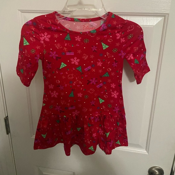 Girls Disney holiday dress XS 4/5 princesses belle Ariel Cinderella NWOT - Picture 1 of 3